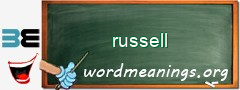 WordMeaning blackboard for russell